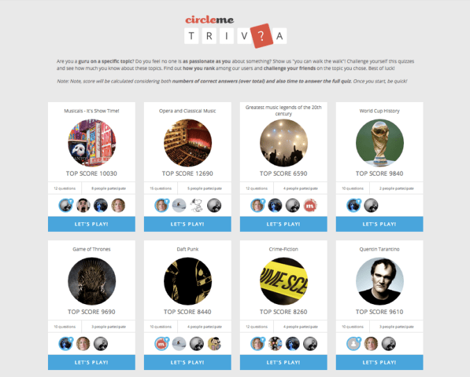 CircleMe Trivia